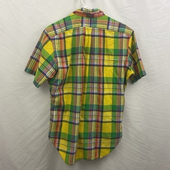 Ralph Lauren Polo Mens Sz M Multi-color Plaid Short Sleeve Button Up Shirt - Picture 7 of 8